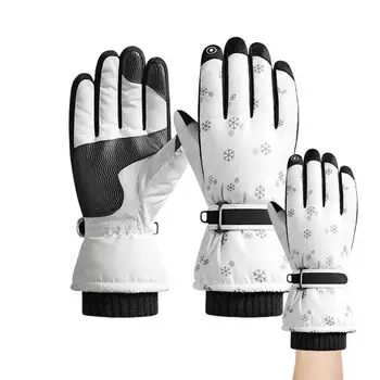 Лыжные перчатки для мужчин Водонепроницаемый сенсорный экран Теплые снежные перчатки Толстые зимние перчатки Перчатки На открытом воздухе Снаряжение для сноуборда Мотоцикл